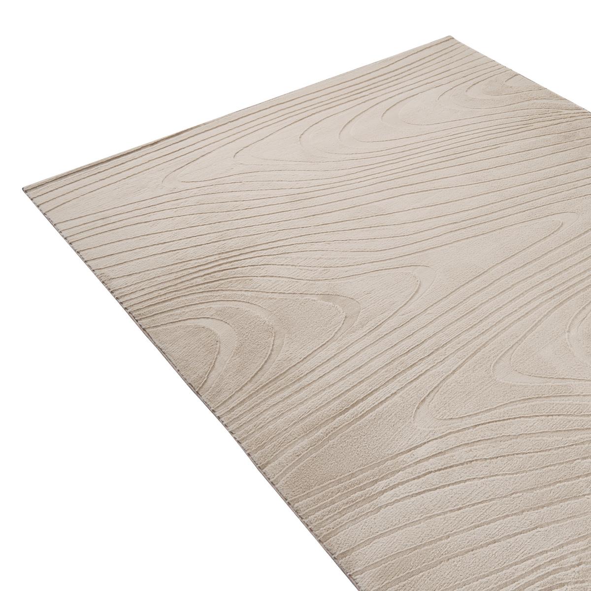 KUNSTFELLTEPPICH Beige 160/230 cm Ontake - Beige, Kunststoff (160/230cm) - Beliani