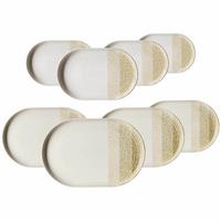 SERVIERPLATTEN Trio Creme 8-tlg. - Creme, Keramik (2/2/2cm) - Ritzenhoff Breker