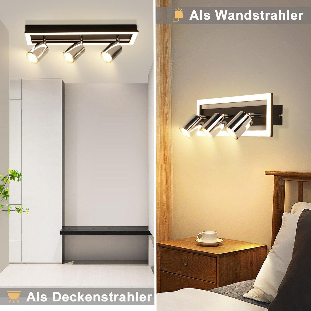 DECKENSTRAHLER Dixon 3-flammig 42/13/15.5cm - Schwarz, Metall (42/13/15.5cm) - Nettlife