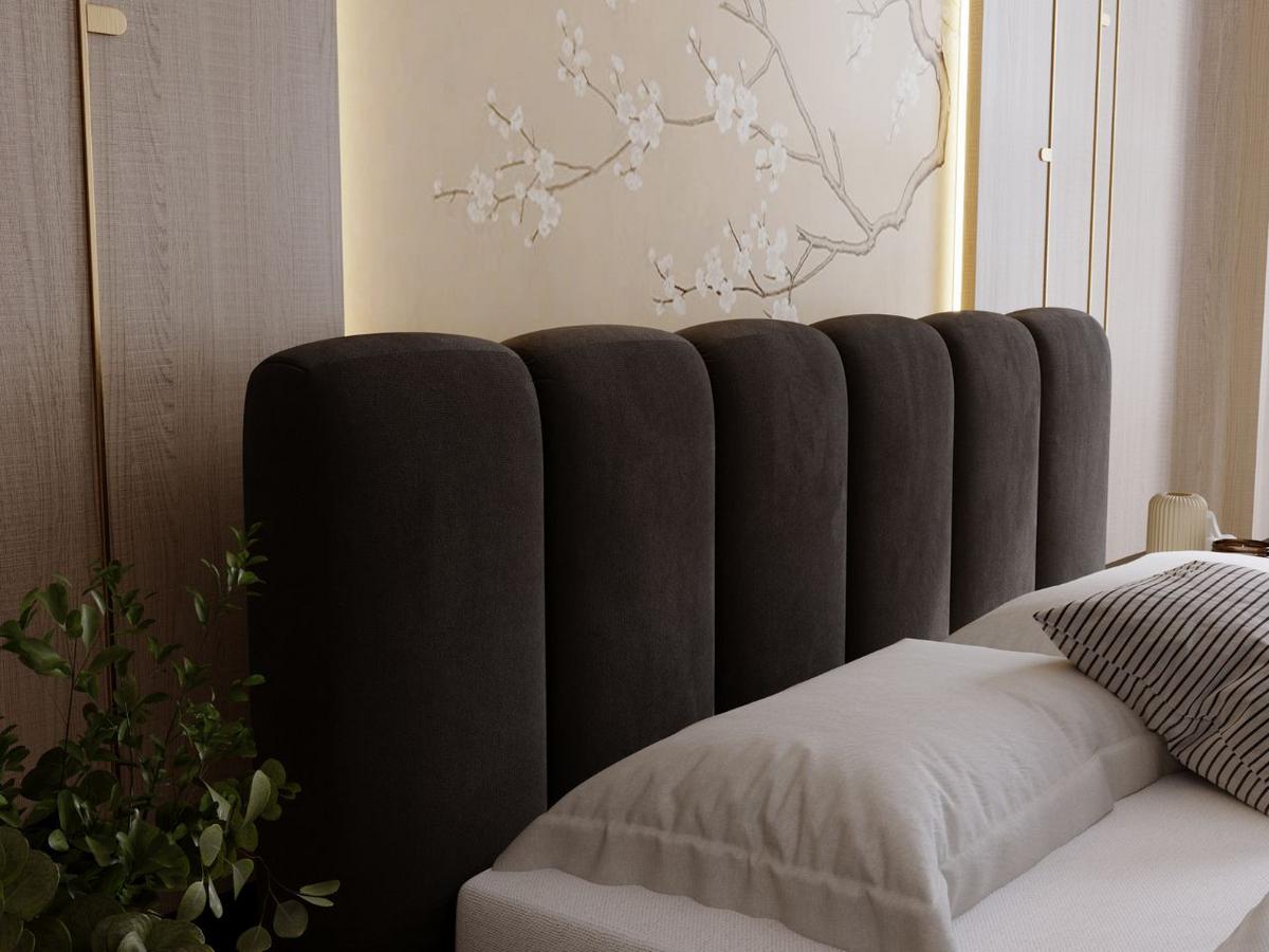 POLSTERBETT Royal 180x200 Schwarz - Schwarz, Textil (180/200cm) - Graingold