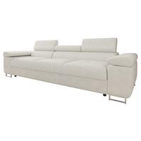 SOFA Torezio 3 - Ecru, Holz/Textil (263/90/102cm) - MIRJAN24