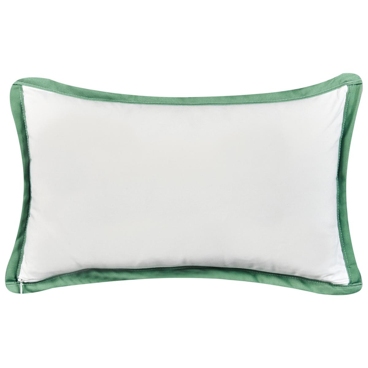 GARTENKISSEN 2er-Set Grün 30/50 cm Meadow - Weiß/Grün, Textil (50/12/30cm) - Beliani