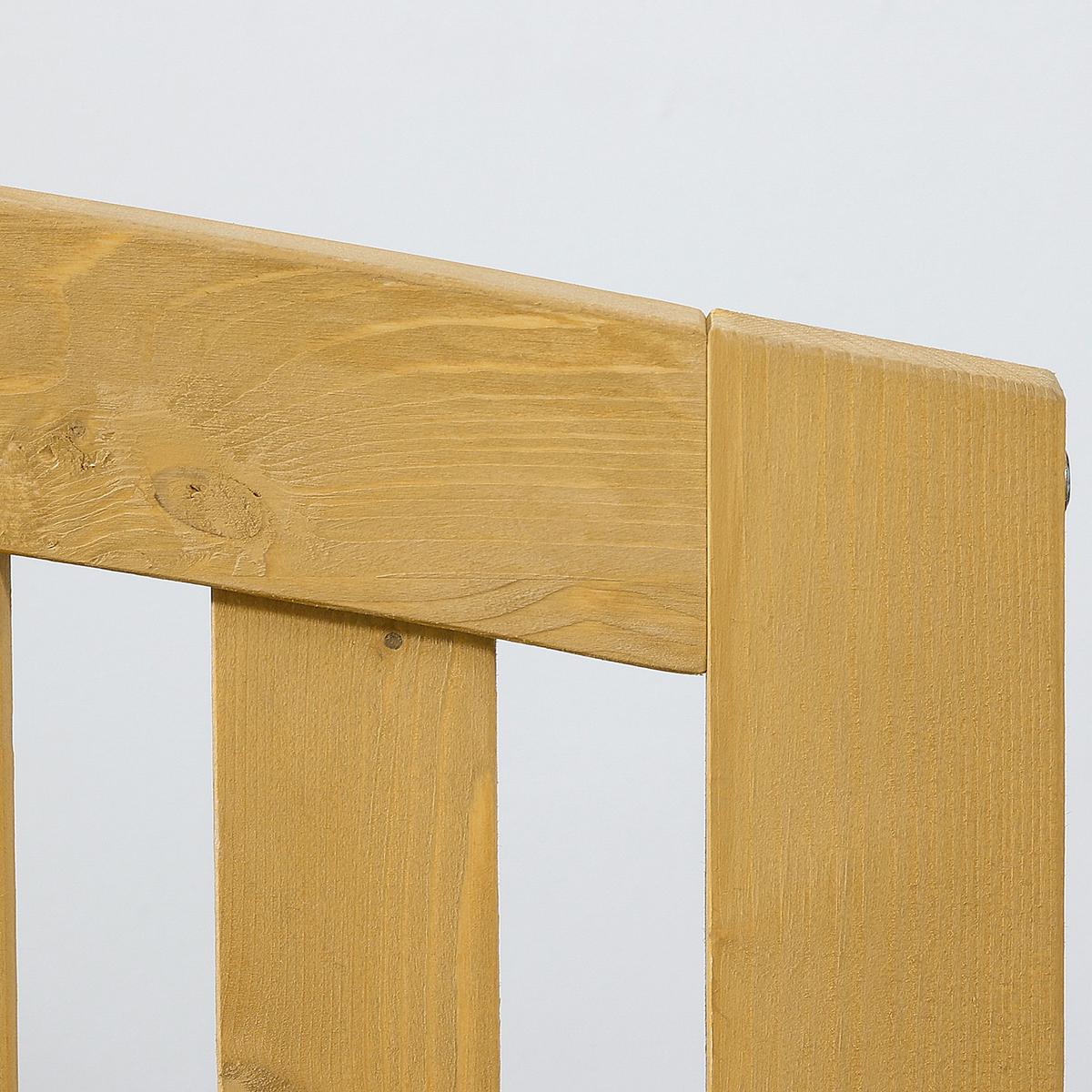 GARTENBANK 2-Sitzer aus Tannenholz Orange - Orange, Holz (51/85/143cm) - Outsunny
