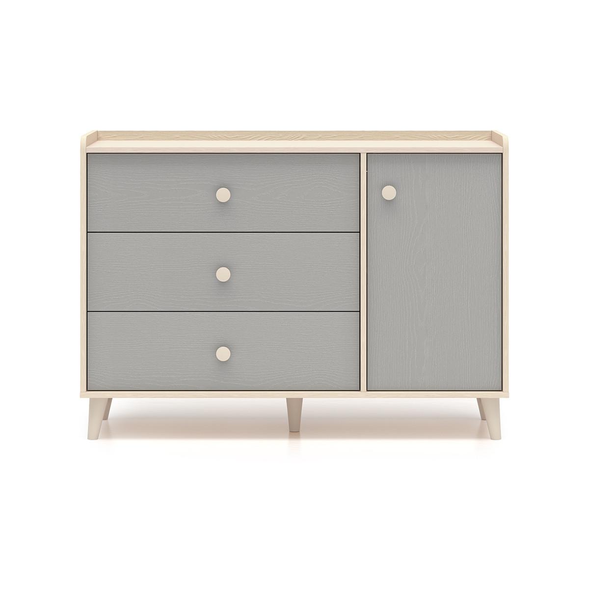 KINDERKOMMODE Alycia Beige - Grau - Holzeffekt - Grau, Holz (120/85/40cm) - Petits-meubles