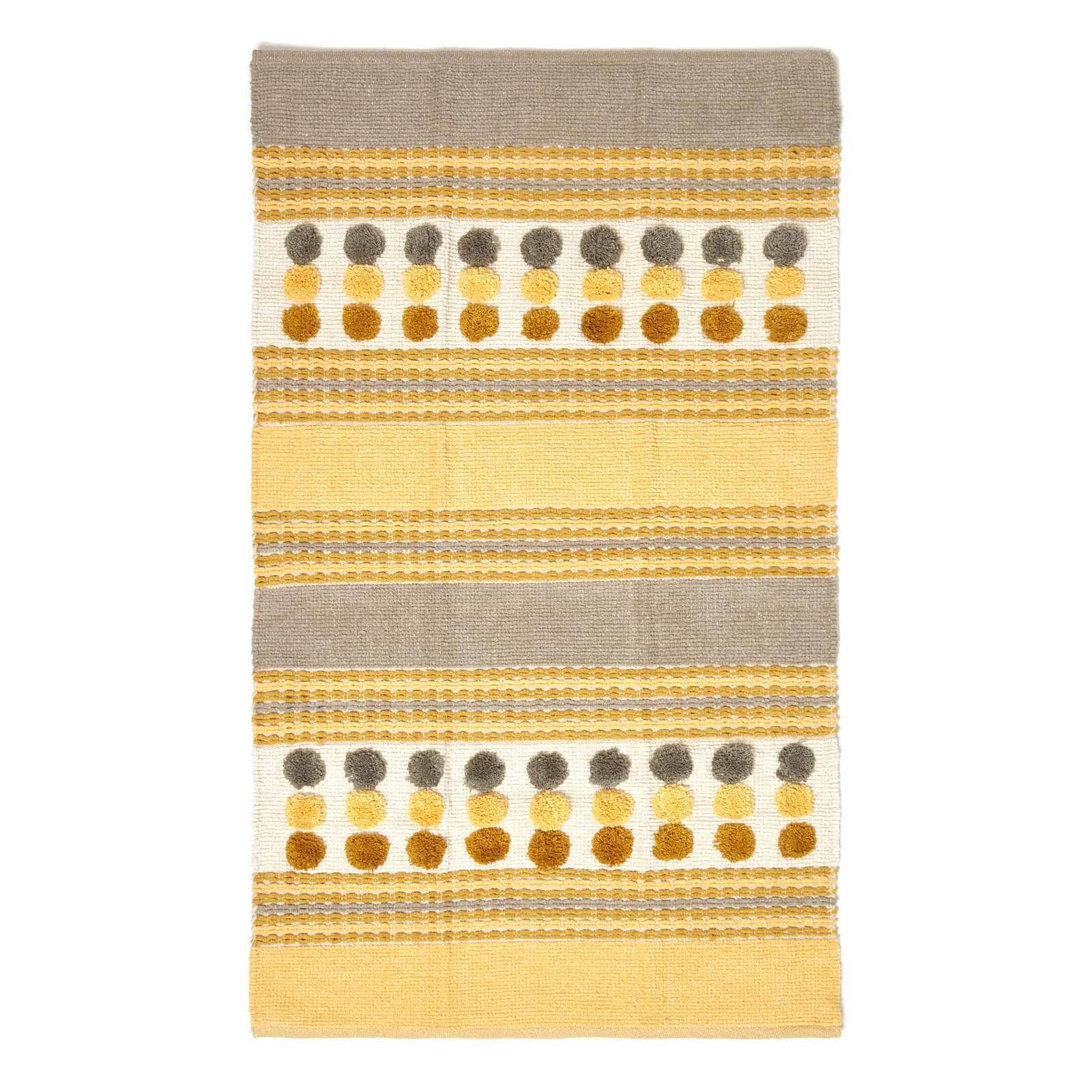 BAUMWOLLTEPPICH Chenille gemustert 60/100 cm - Currygelb, Textil (60/100cm) - Homescapes