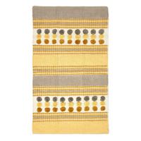 BAUMWOLLTEPPICH Chenille gemustert 60/100 cm - Currygelb, Textil (60/100cm) - Homescapes