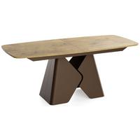 ESSTISCH Vanta rechteckig ausziehbar verlängerbar mit Braunem Metallgestell, Eiche Hell Braun 200-290/90/76 cm - Eichefarben/Braun, Holzwerkstoff/Metall (90/290/76cm) - WFL GROUP