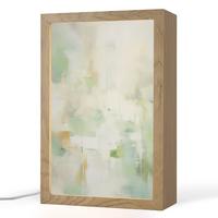 TISCHLEUCHTE Abstrakt - Kunst - Weiß - Grün - Modern 20x30 cm - Blau, Holzwerkstoff (8/20/30cm) - OnlyWow