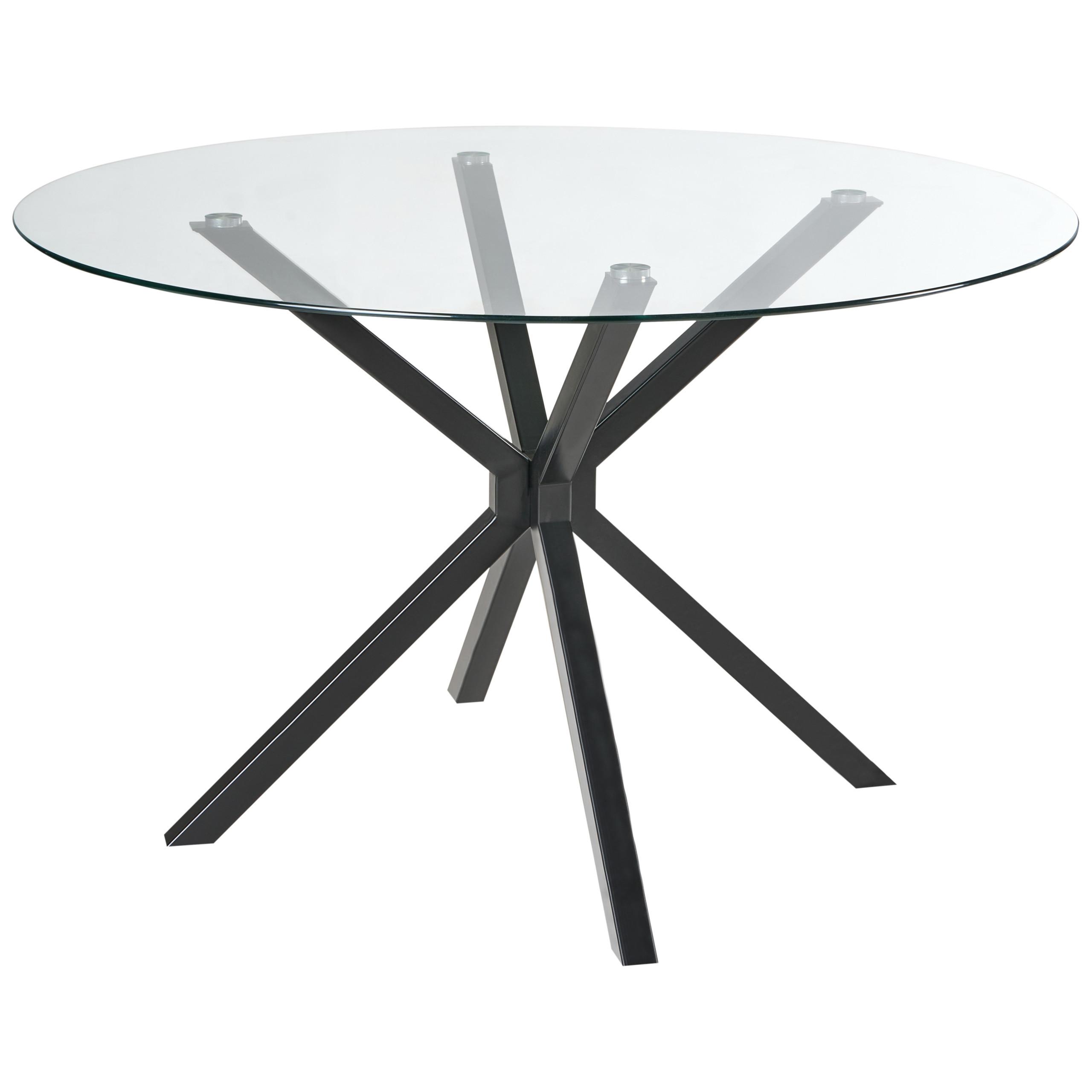 ESSTISCH Schwarz 120/120 cm Sicherheitsglas Meston - Schwarz, Glas (120/120/75cm) - Beliani