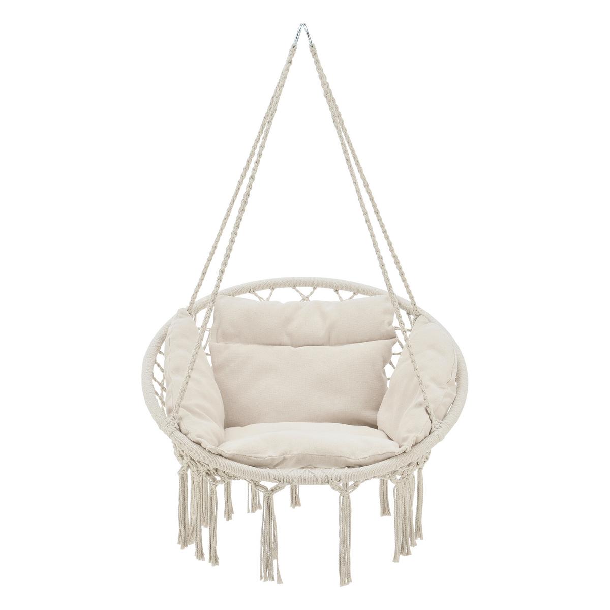 HÄNGESESSEL Kailua - Creme, Textil (80/135/80cm) - casa.pro