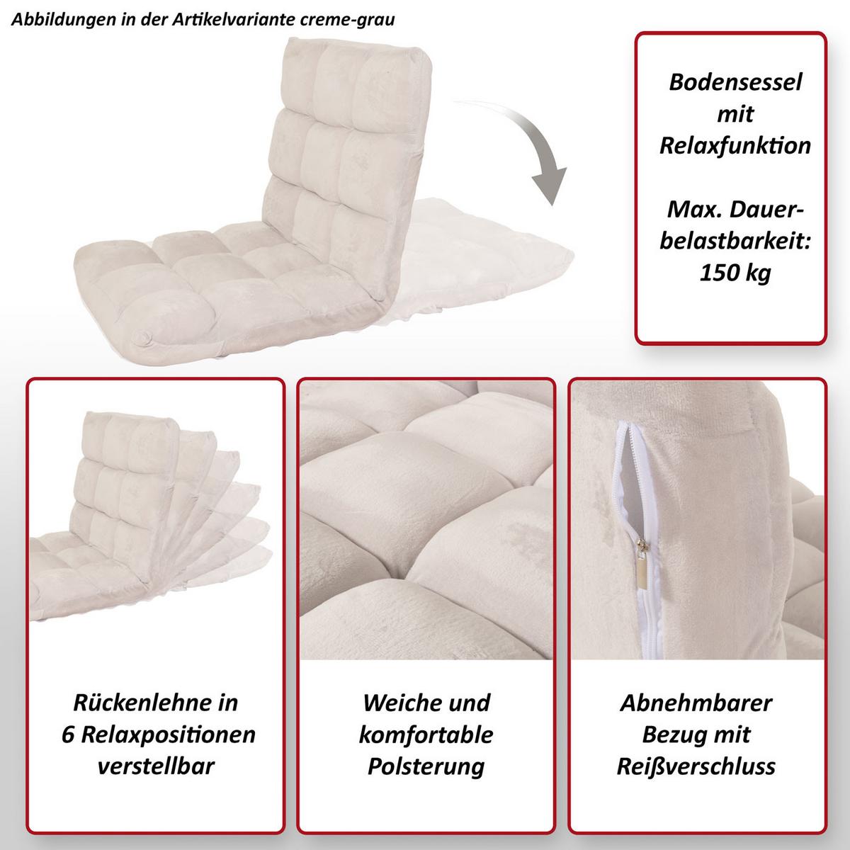 BODENSESSEL Hellbraun - Hellbraun, Textil (50/55/55cm) - MCW