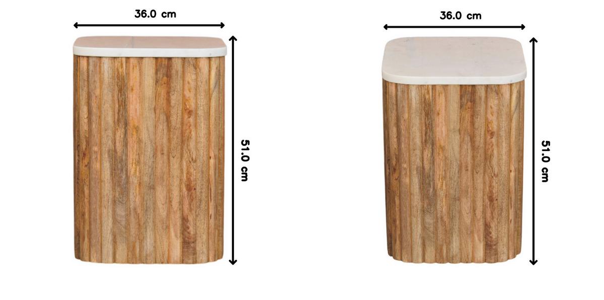 BEISTELLTISCH mit Amber-Eichen-Finish, Platz auf der Tischplatte, braun - Braun, Holz/Naturmaterialen (36/36/51cm) - Artisan Furniture