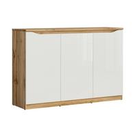 SIDEBOARD June Weiß und Holz - Weiß, Holzwerkstoff (135/92/40cm) - Petits-meubles