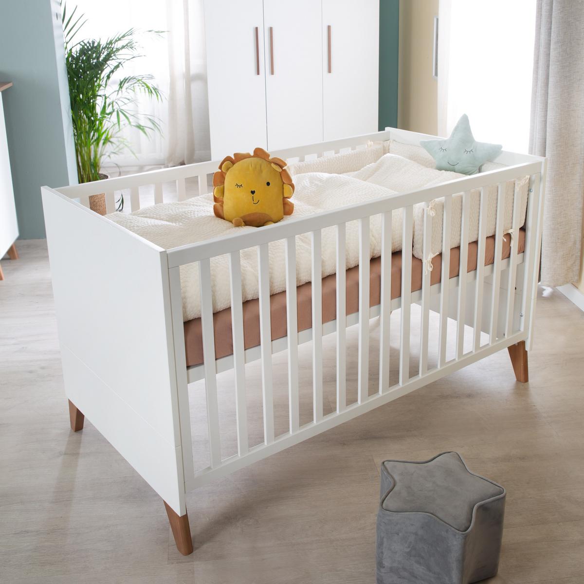 BABYZIMMER Ole 2-teilig - Weiß, Holzwerkstoff (110/98/142cm) - Roba
