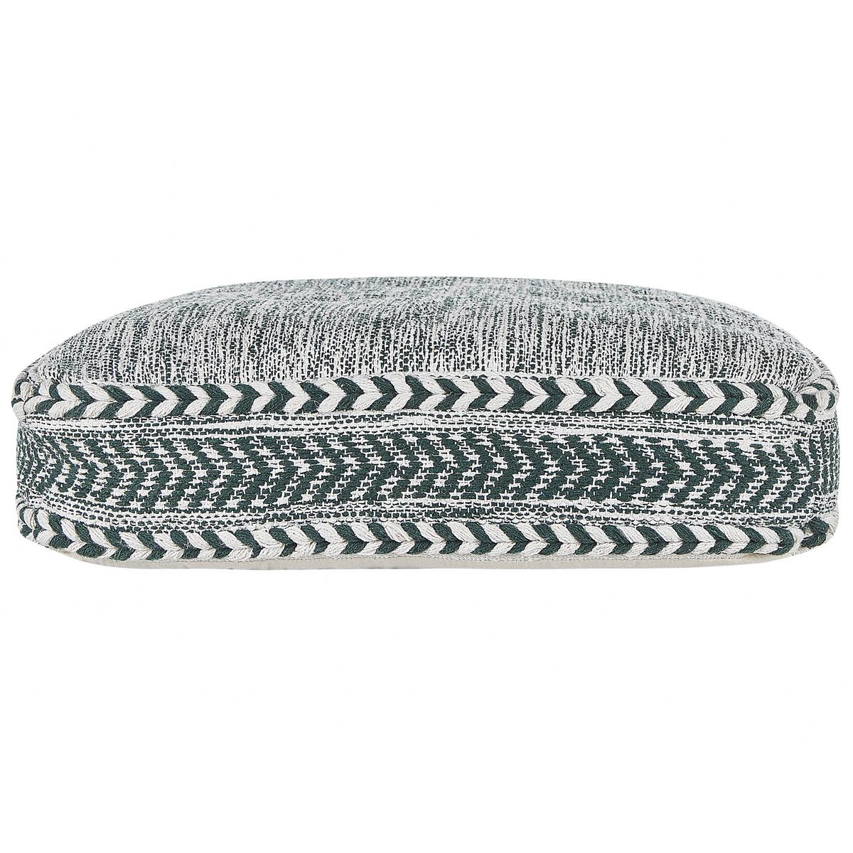 POUF Birch 60/60/12 cm - Grün, Naturmaterialien (60/12/60cm) - Beliani