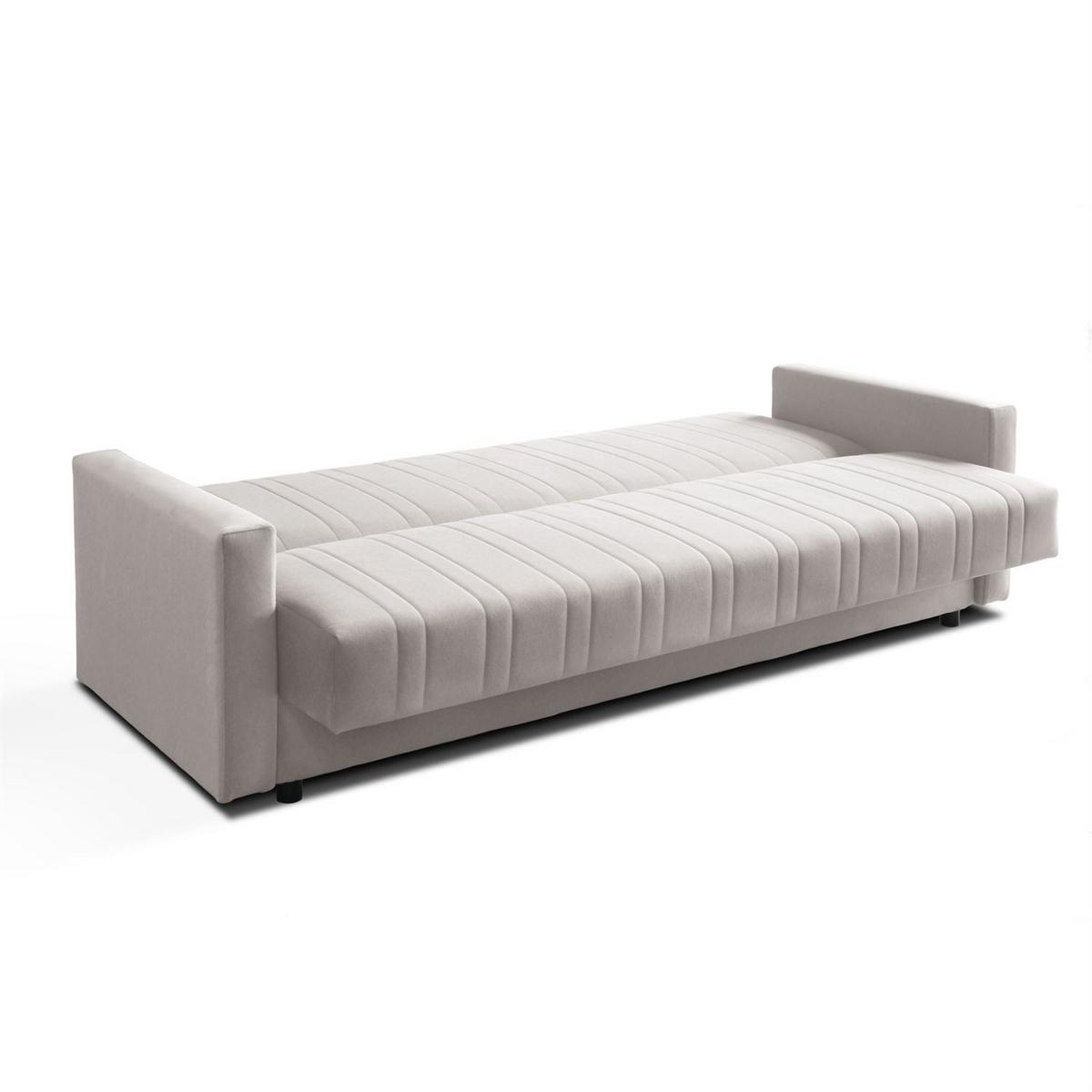 SCHLAFSOFA VERO MAX mit Schlaffunktion Castel 04 - Beige, Textil (191/88/90cm) - Lookway