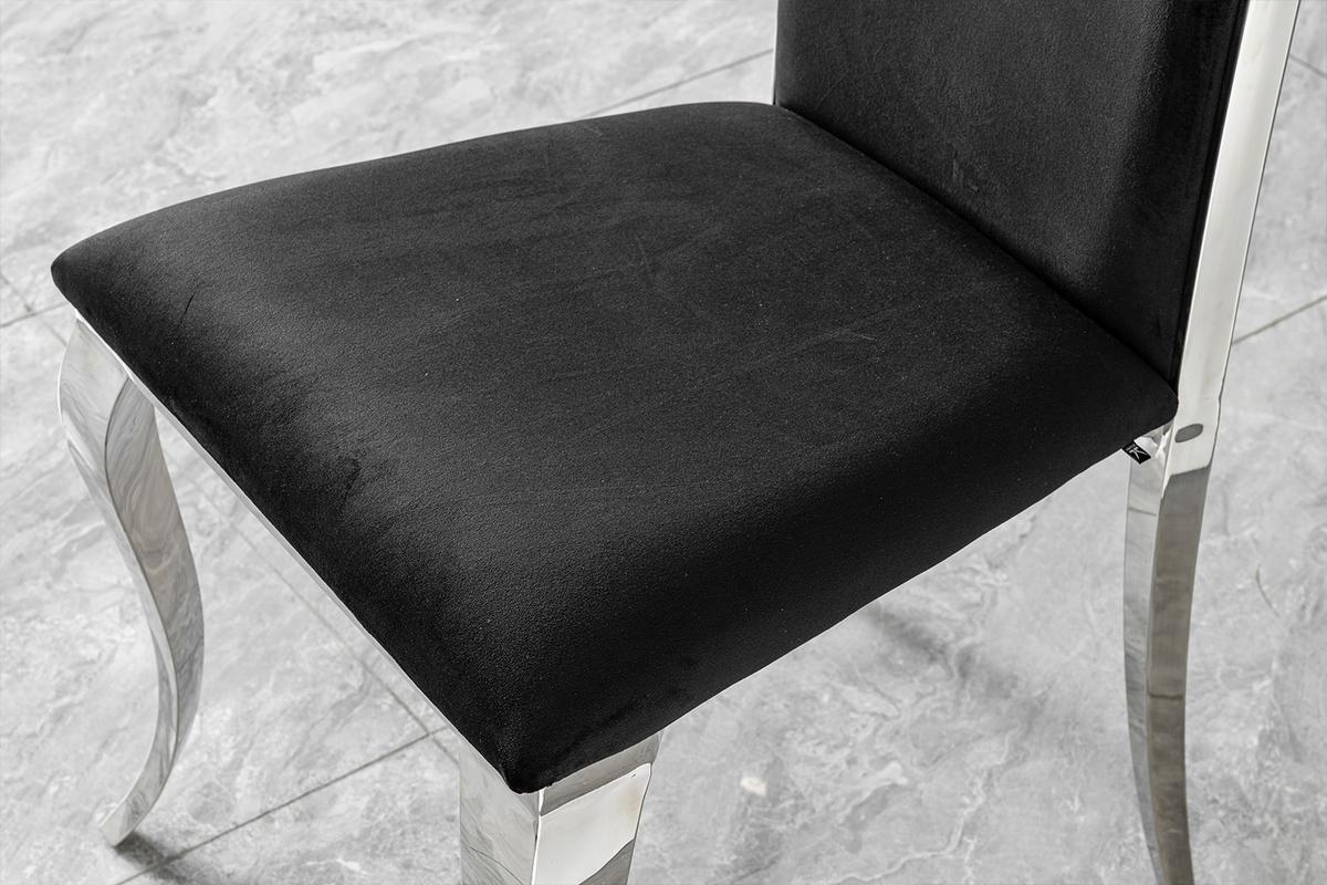 ESSZIMMERSTUHL MORA Schwarz Velvet (1er-Set) - Schwarz, Textil (48/109/57cm) - KAWOLA