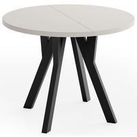 ESSTISCH Vero rund ausziehbar verlängerbar, Kaschmir 80-130/80/77 cm - Kaschmir/Beige, Holz/Holzwerkstoff (80/130/76.5cm) - WFL GROUP