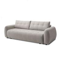SOFA OMEGA Zweisitzer mit Schlaffunktion, Rosa 27 - Beige, Textil (252/92/105cm) - Lookway