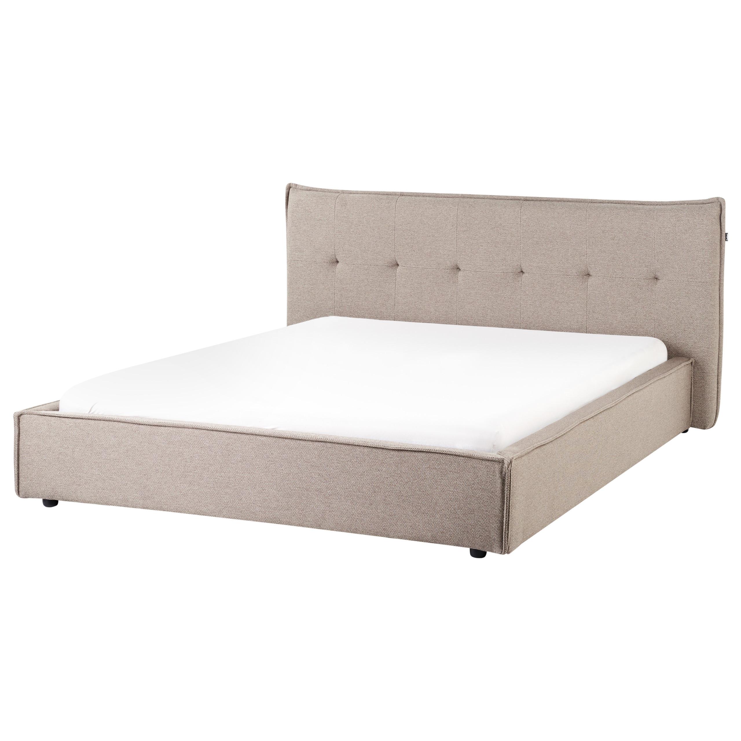 WASSERBETT 160x200 cm Beige Lestre - Taupe, Textil (160/200cm) - Beliani
