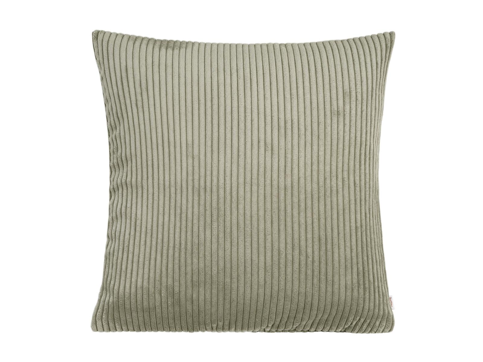 KISSENHÜLLE HYggelig No.2 Block Cord-Samt taupe-grau 50/50 cm - Greige, Textil (50/50cm) - beties Heimtextil