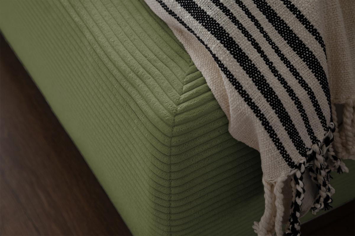 POLSTERBETT HENRY Grün Cord - Olivgrün/Grün, Textil (200/200cm) - KAWOLA