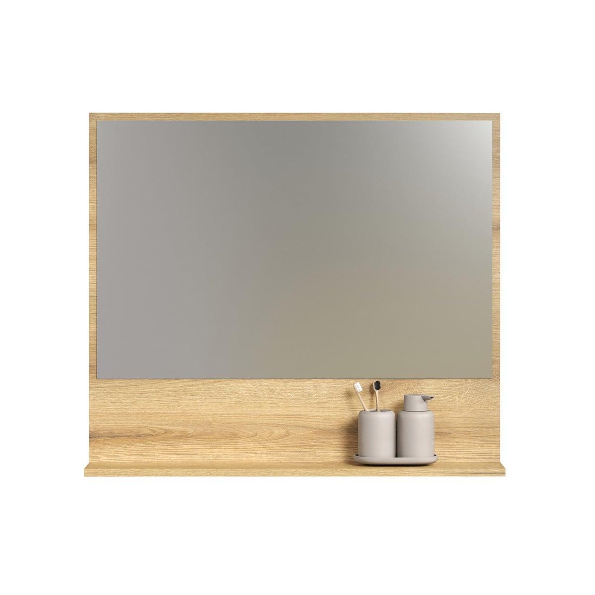 WANDSPIEGEL PureBliss Eiche Dekor - Eichefarben, Holzwerkstoff (80/74/14cm) - Trendteam