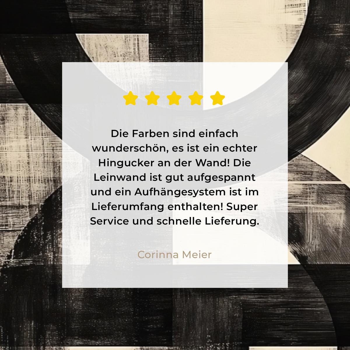 LEINWANDBILD Kreise - Balken - Schwarz - Abstrakt Wanddeko 90x60 cm - Schwarz, Textil (90/60cm) - MuchoWow