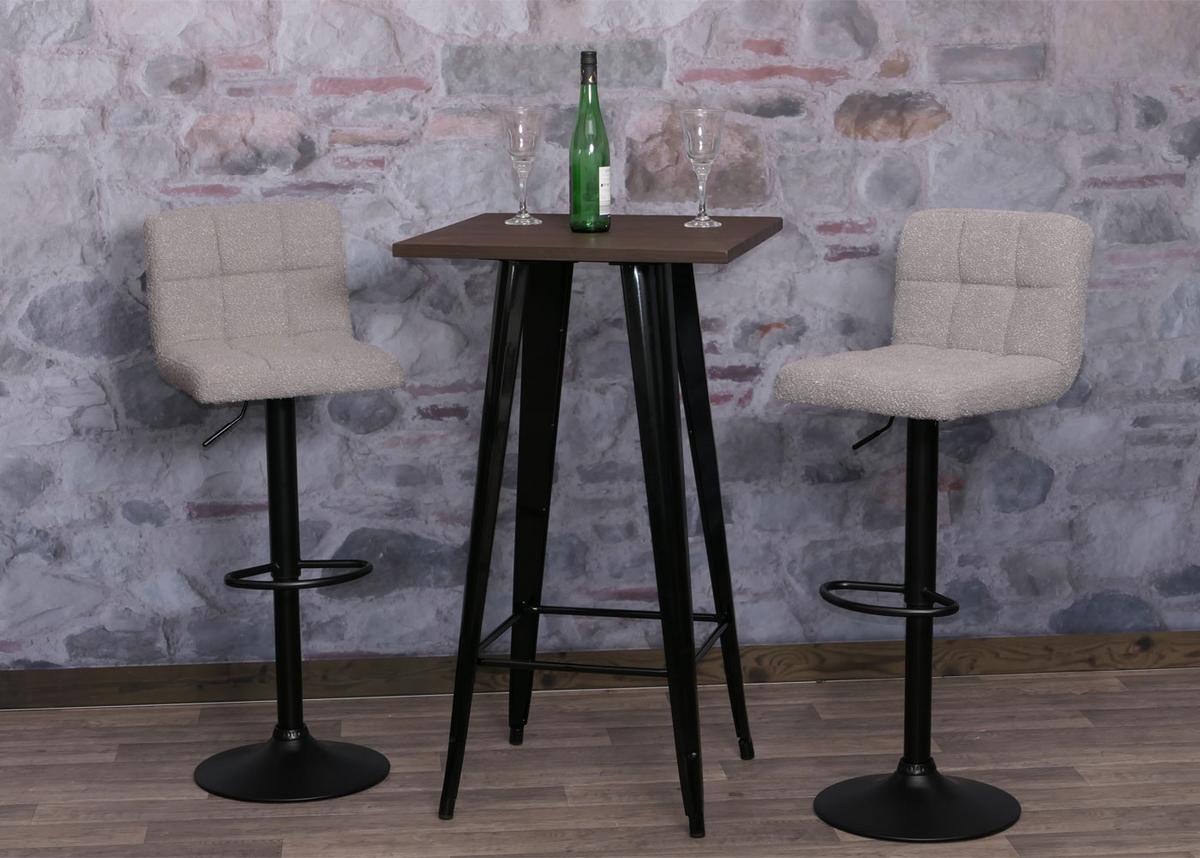 BARHOCKER Hellgrau 2er-Set - Hellgrau, Textil (38/107/41cm) - MCW