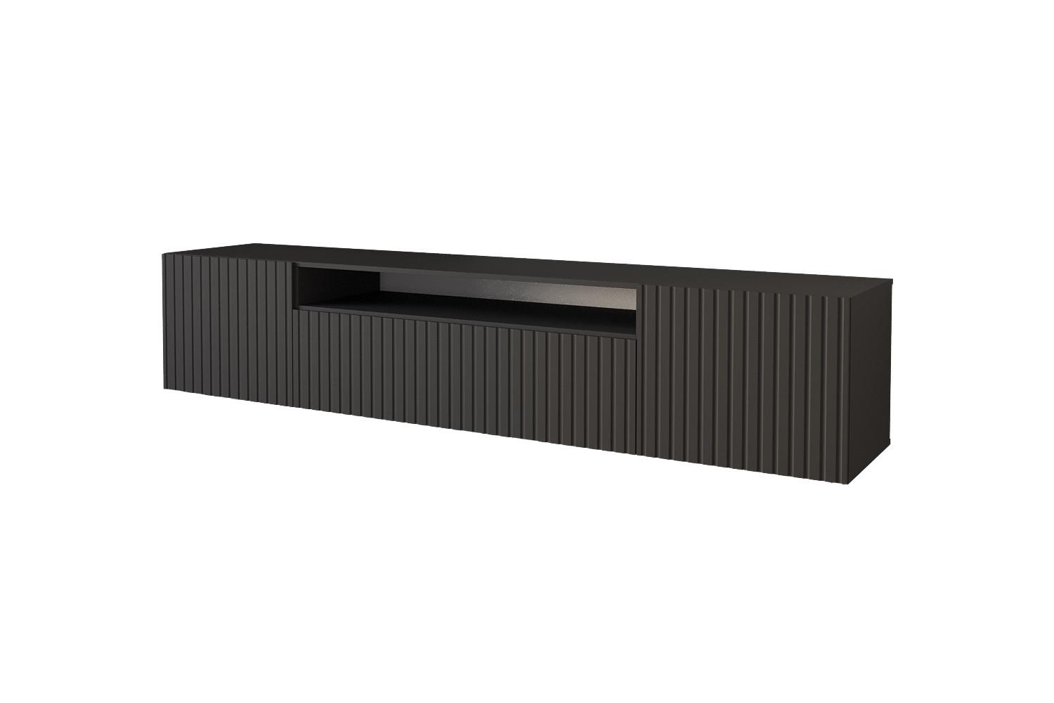 LOWBOARD KITO-W 200x40x41 cm - Schwarz - Schwarz, Holzwerkstoff (200/40/41cm) - ALTDECOR