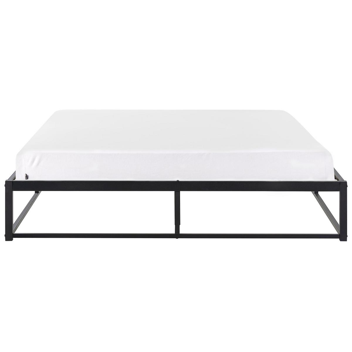 BETT mit Lattenrost 160x200 cm Schwarz Viry - Schwarz, Metall (160/200cm) - Beliani