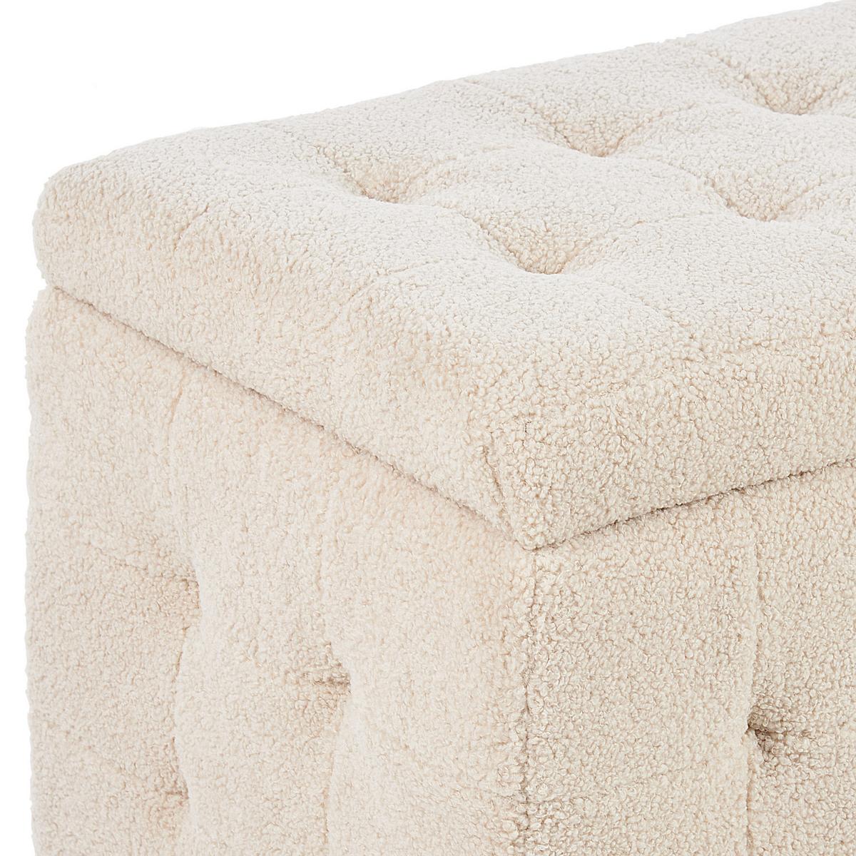TRUHENBANK Michigan 42/72/40 cm - Beige, Textil (72/40/42cm) - Beliani
