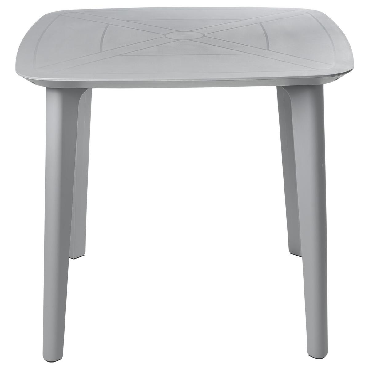 GARTENTISCH 86/86 cm Grau Sorico - Grau, Kunststoff (86/86/77cm) - Beliani