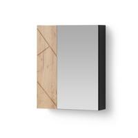 SPIEGELSCHRANK Ronco Anthrazit/Goldkraft Eiche 60 x 75 cm - Honigeiche/Anthrazit, Holzwerkstoff (60/75/17.2cm) - Livinity®