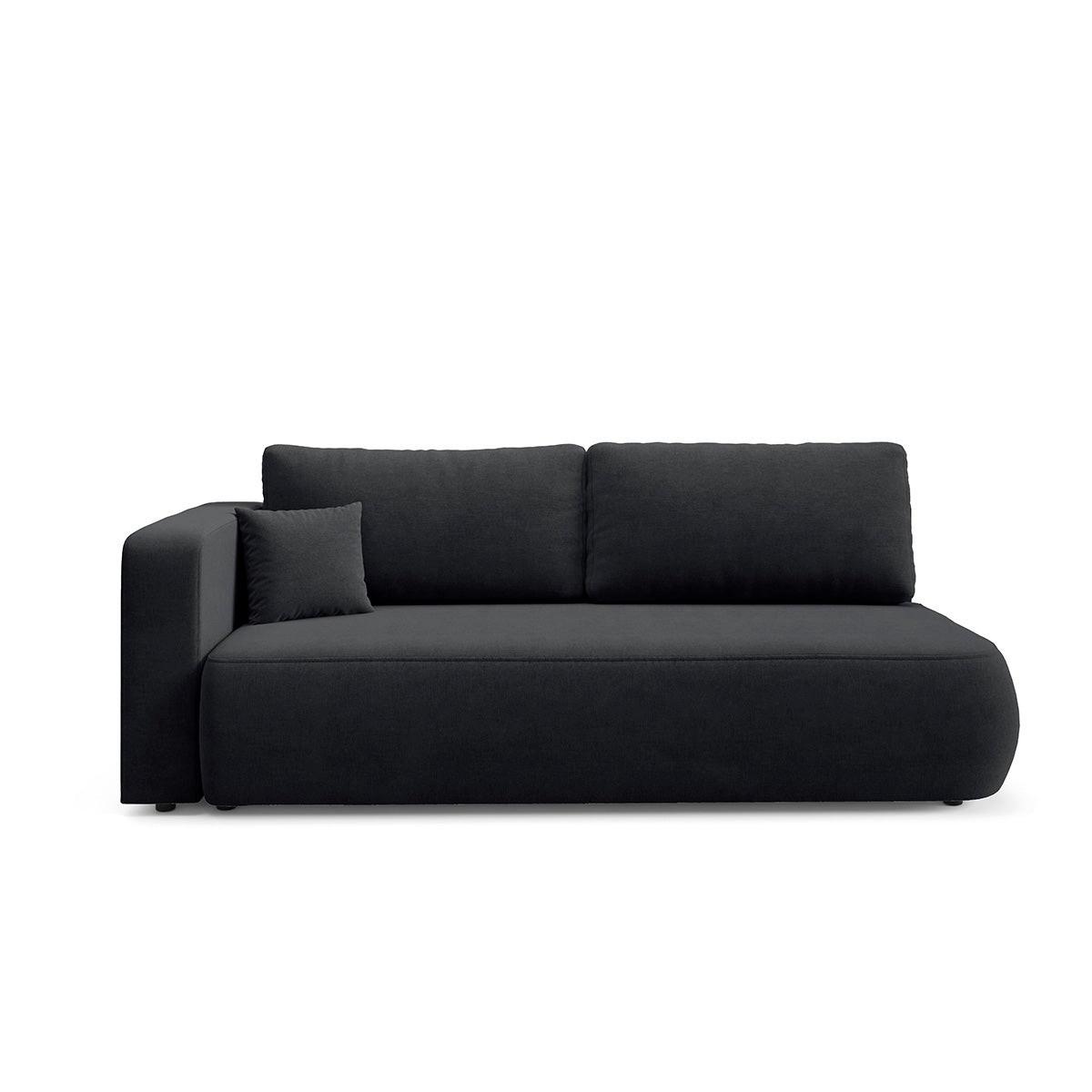 SOFA Antonio 3 Sitzplätze Schwarz - Schwarz, Holz (228/82/106cm) - Petits-meubles