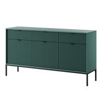 SIDEBOARD STELLARE 154/83/39 cm mit 3 Schubladen 3 Türen Hellgrün - Schwarz/Hellgrün, Holzwerkstoff (154/83/39cm) - MASSENO