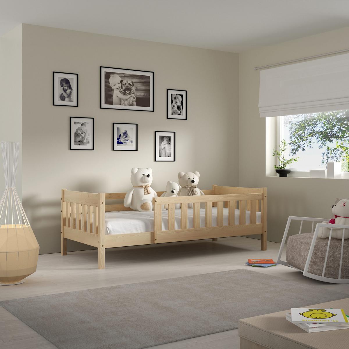 KINDERBETT ELSA 80x160 cm Kieferfarben - Kieferfarben, Holz (80/160cm) - MASSENO
