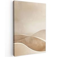 LEINWANDBILD Beige - Natur - Abstrakt - Modern Deko Groß 90x140 cm - Beige, Textil (90/140cm) - MuchoWow