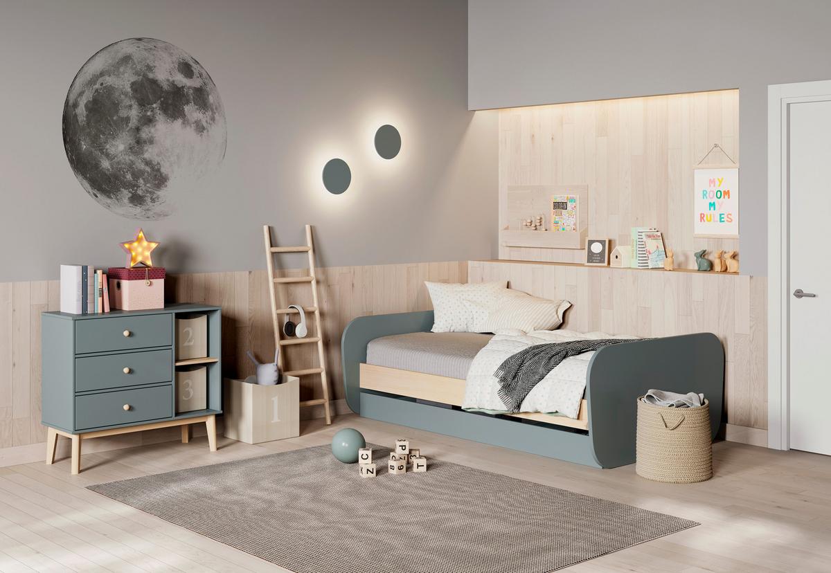 KOMMODE Esteban Grün 90/40/81 cm - Grün, Holz (40/81/90cm) - Calicosy
