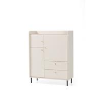 KOMMODE ASTREA 103,5/133/42cm mit 2 Schubladen 2 Türen Beige - Beige, Holzwerkstoff (103.5/133/42cm) - MASSENO