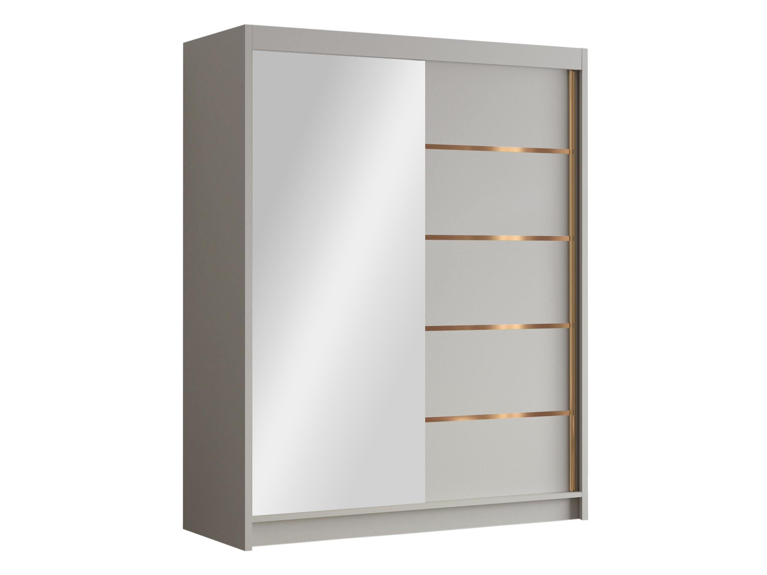 SCHIEBETÜRENSCHRANK Flavio III - Goldfarben/Naturfarben, Holzwerkstoff/Metall (150/200/58cm) - MIRJAN24