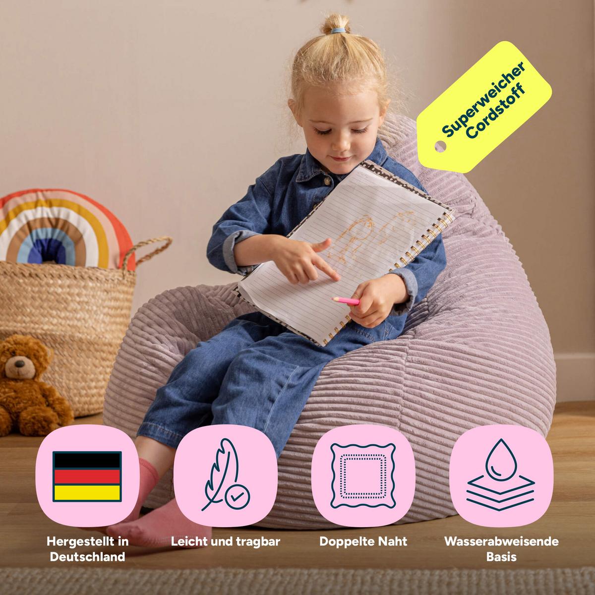 KINDERSITZSACK Sessel Dalton - Lila, Textil (69/59/65cm) - icon