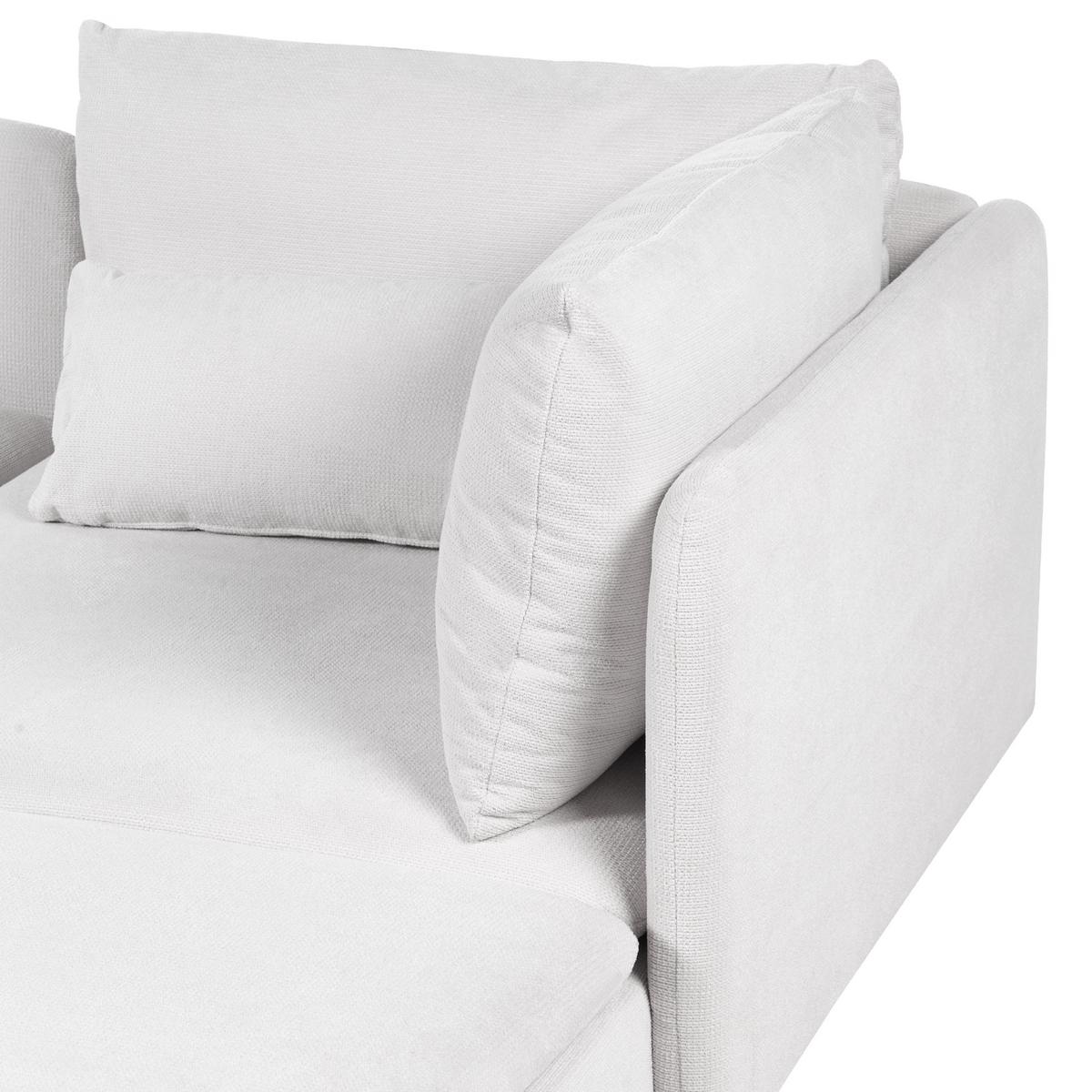 3-SITZER-ECKSOFA hellgrau linksseitig Egeris - Schwarz/Grau, Textil (291/151cm) - Beliani