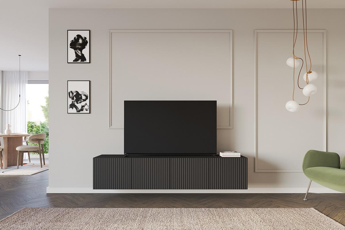 LOWBOARD NOA-2-W 2x100x40x40 cm - Schwarz - Schwarz, Holzwerkstoff (200/40/40cm) - ALTDECOR