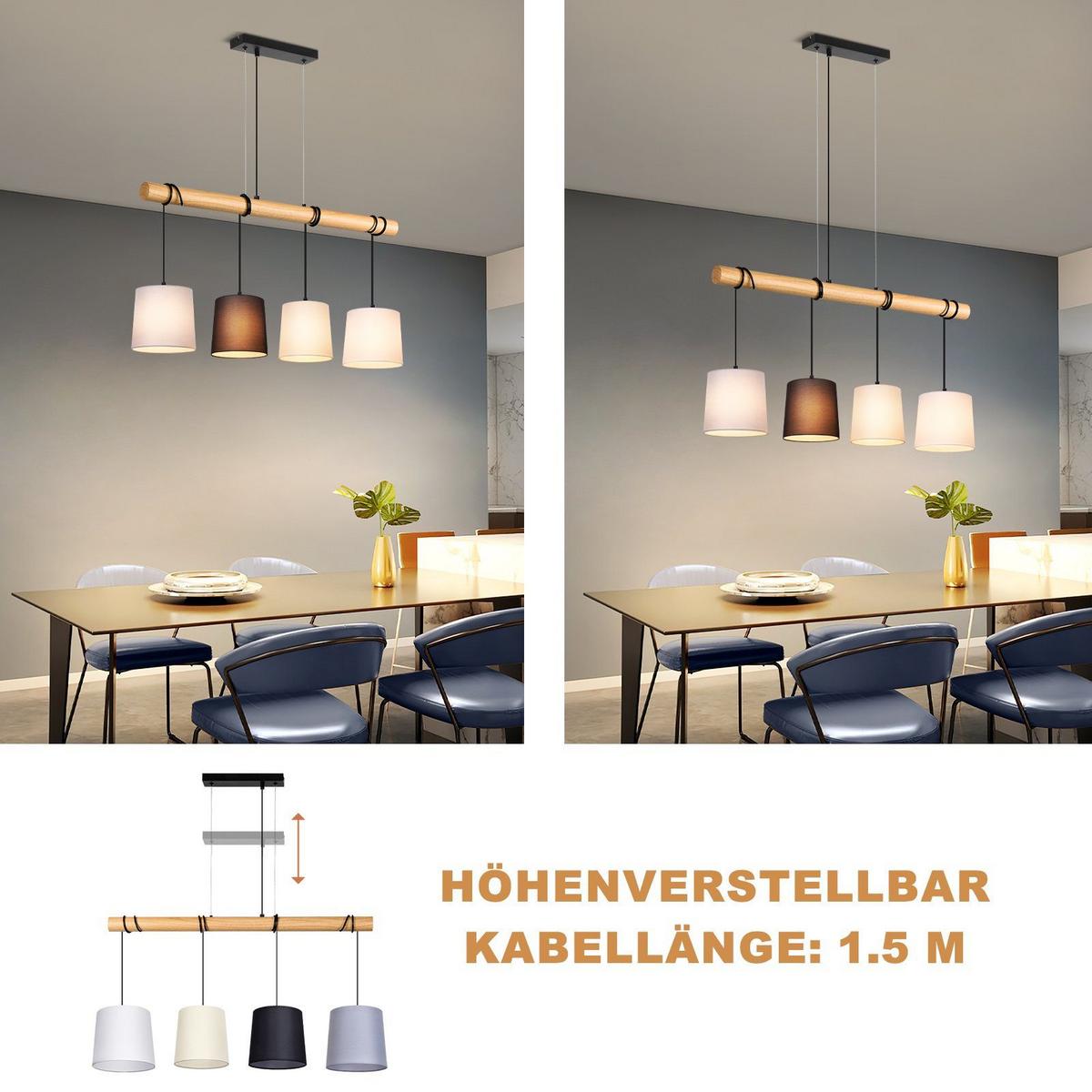 PENDELLEUCHTE Eindruck 80/18/175 cm - Braun, Holzwerkstoff (80/18/175cm) - Nettlife