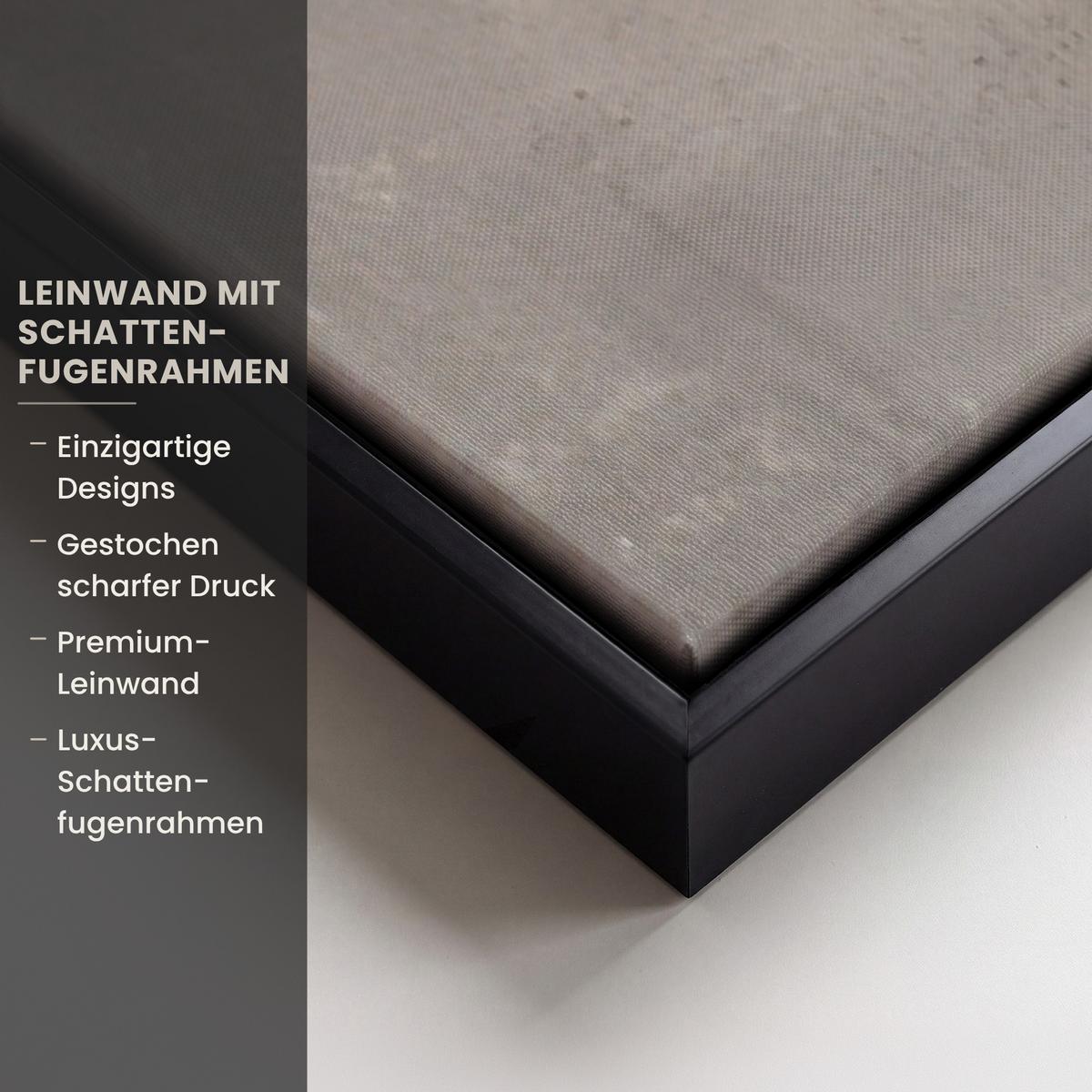 LEINWAND Bilder mit Rahmen - Abstrakt - Kunst - Grau - 80x120 - Hellgrau, Textil (80/120cm) - MuchoWow