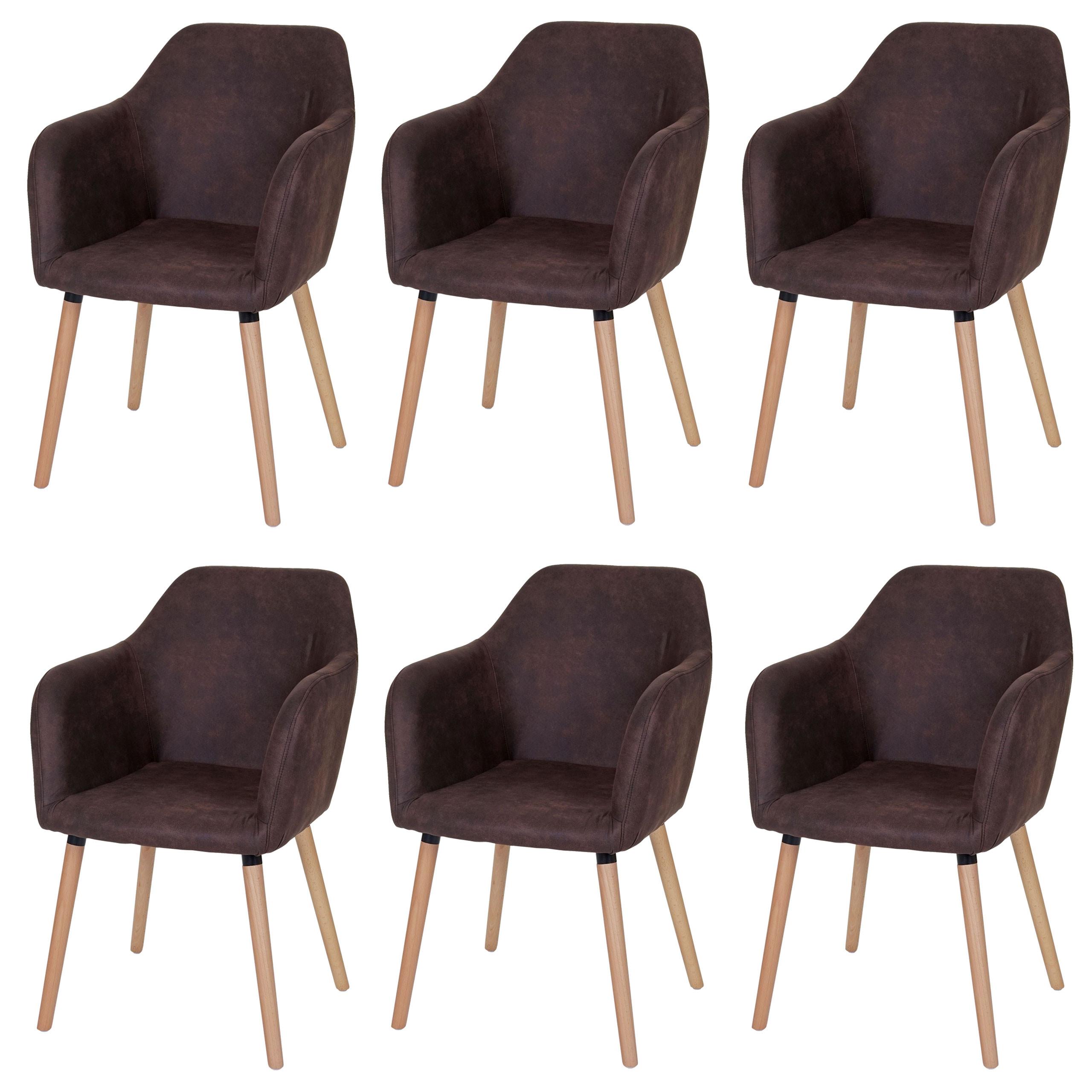 ESSZIMMERSTUHL Rehbraun 6er-Set - Hellbraun/Dunkelbraun, Textil (58/88/64cm) - MCW