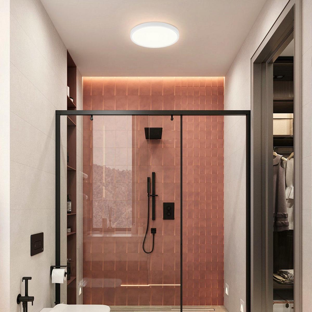 LED-DECKENLEUCHTE Grimmenfels 22.0/2.5/22.0 cm - Schwarz, Kunststoff (22/22/2.5cm) - ZMH