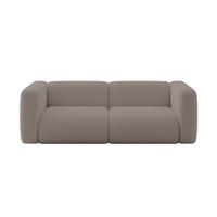 MODULARES Sofa 2-SITZER MIRA-S1 228x89x70 Braun cm Bouclé - Dunkelbraun/Schwarz, Holzwerkstoff/Kunststoff (228/70/89cm) - ALTDECOR