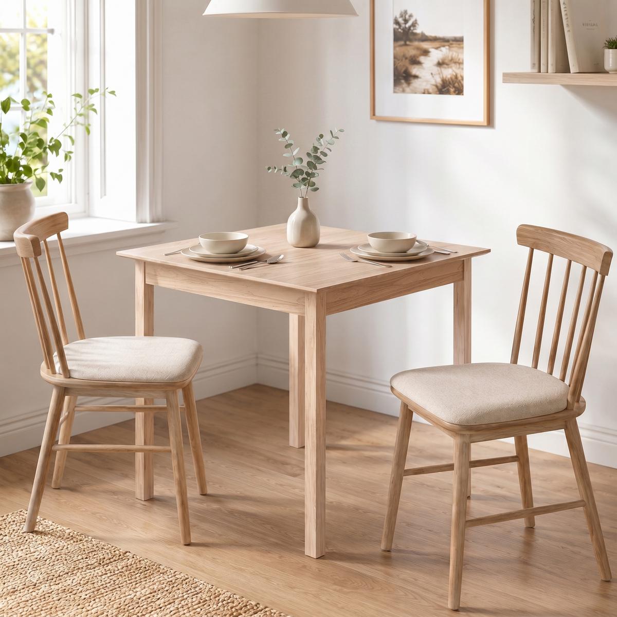 ESSTISCH Kiefernholz Naturholz - Naturfarben, Holz (75/75/76cm) - HOMCOM